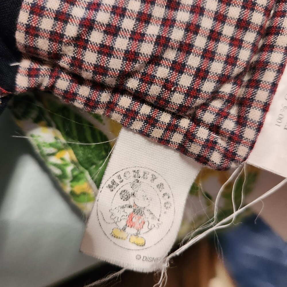 VTG Disney Mickey Minnie Mouse Cotton Patchwork Quilt Wallhanger - Picture 9 of 11